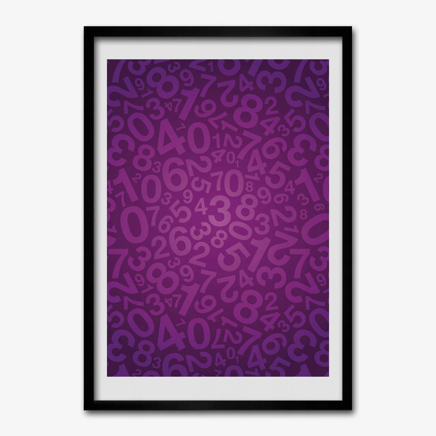 Obraz v ráme na stenu Čísla číslice vzor 50x70 cm