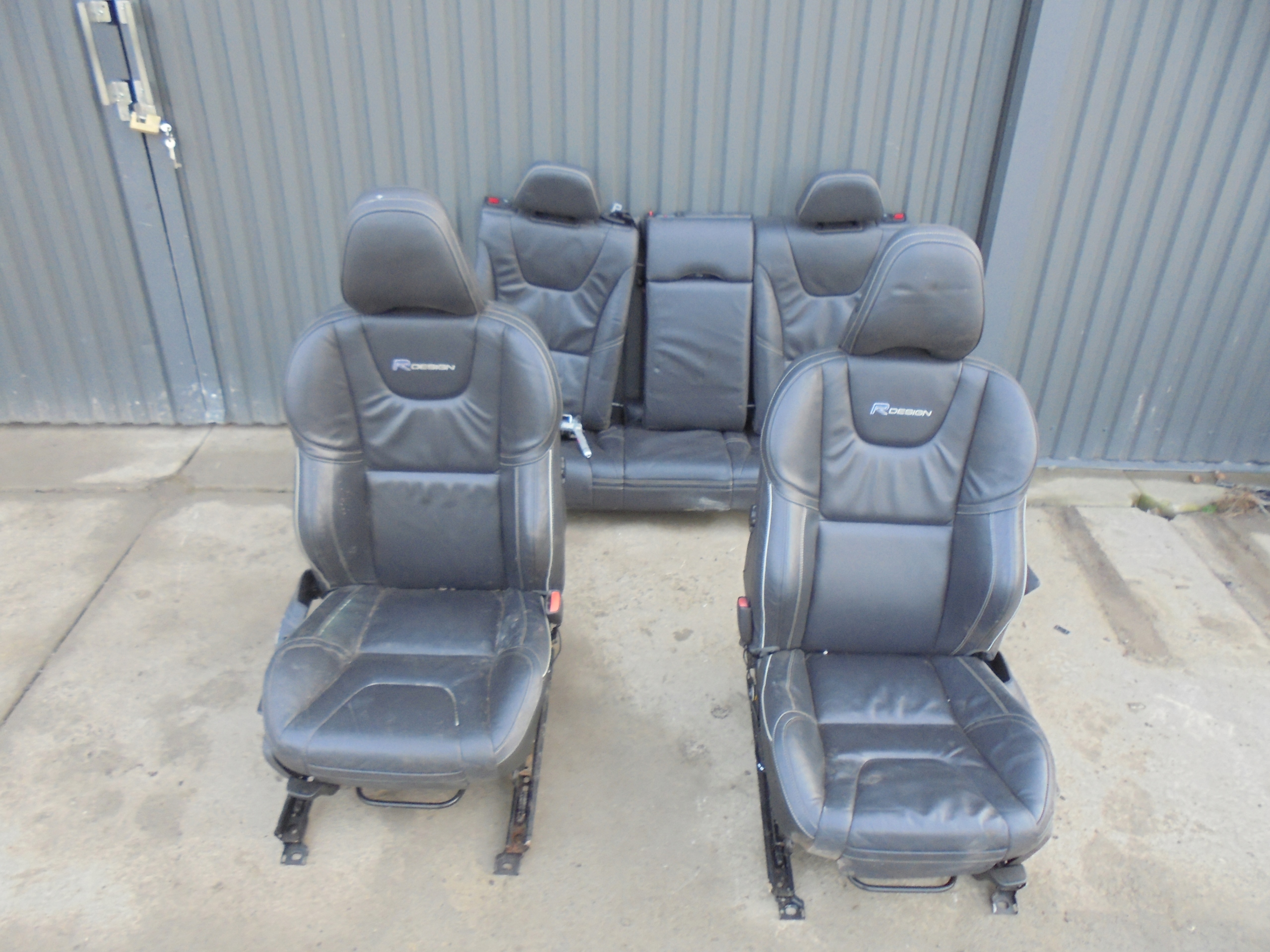 FOTELE PRZÓD TYŁ SKÓRA VOLVO V60 I R-DESIGN