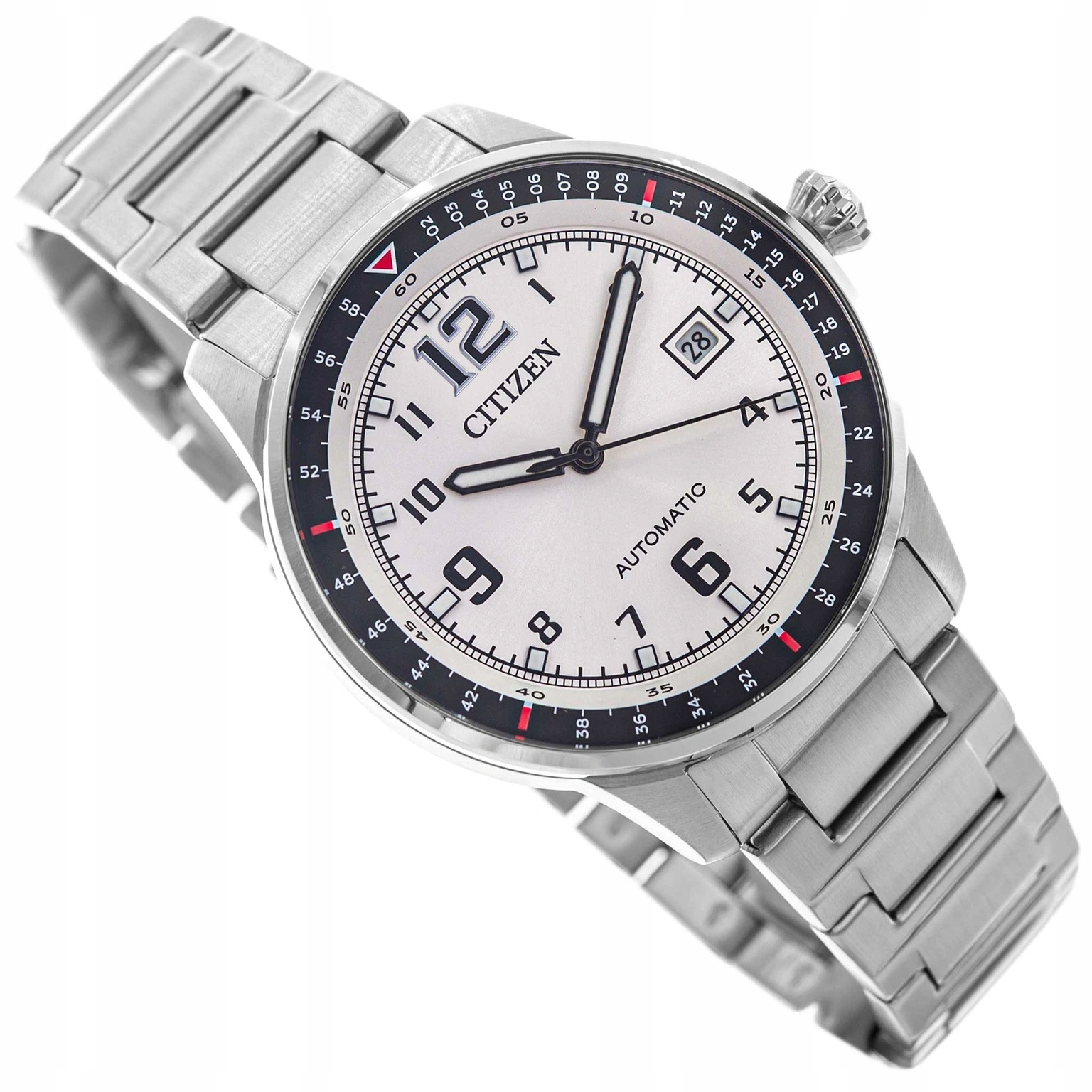 Pánské Hodinky Citizen NJ0190-51A Mechanical Urban Military Stříbrné 10ATM