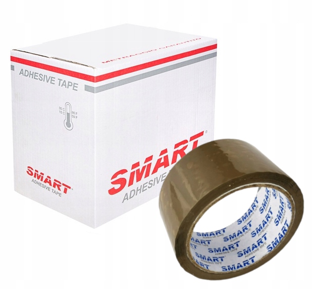 TAŚMA PAKOWA 48/50y KLEJĄCA BRĄZOWA SMART 36SZT