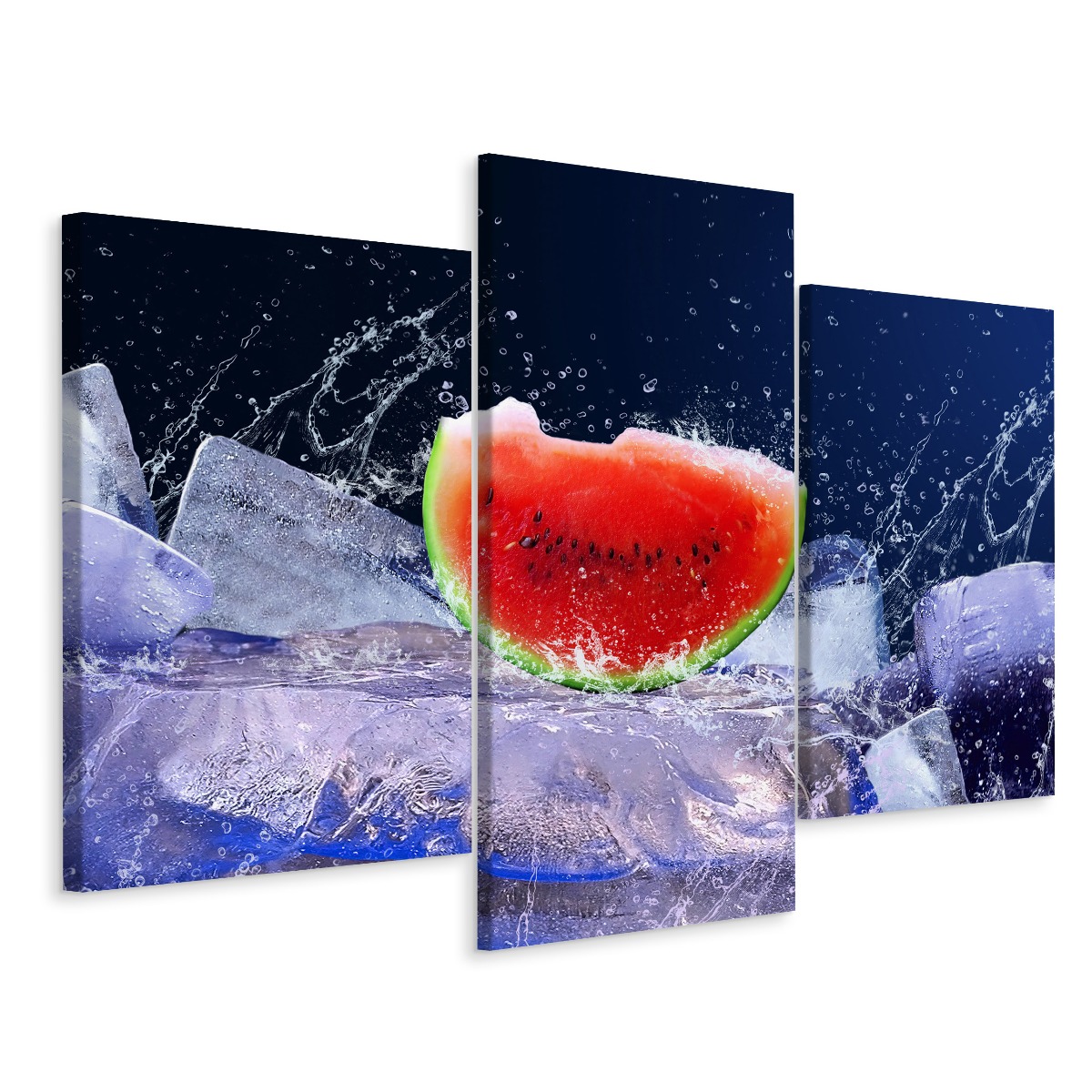 Obraz Triptyk Ovoce Meloun Led Zima Ozdoba 180x120