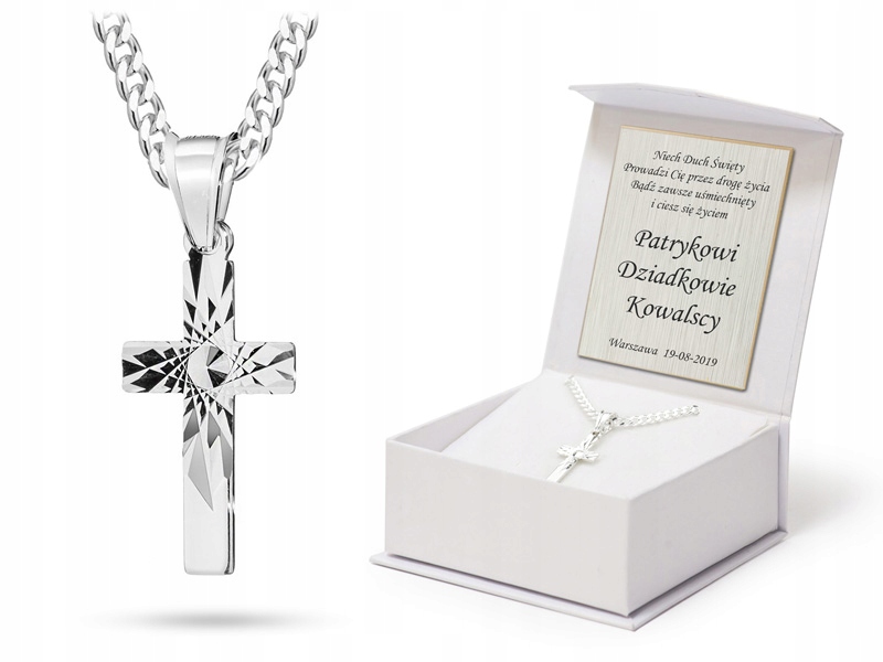 Stříbrný Řetízek Cutchenette 45cm S Křížkem Gravírování