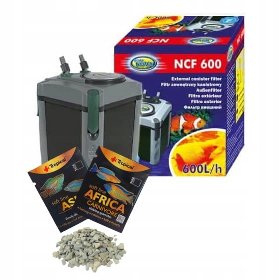 Aqua Nova NCF-600 filtr zewnętrzny do akwarium gratisy