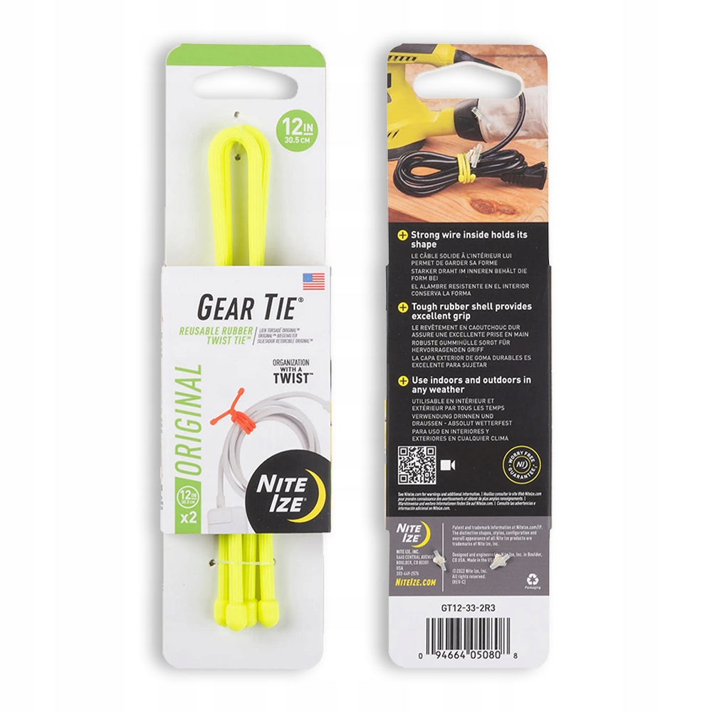 Elastyczny Trok Nite Ize Gear Tie 12" 2Pack