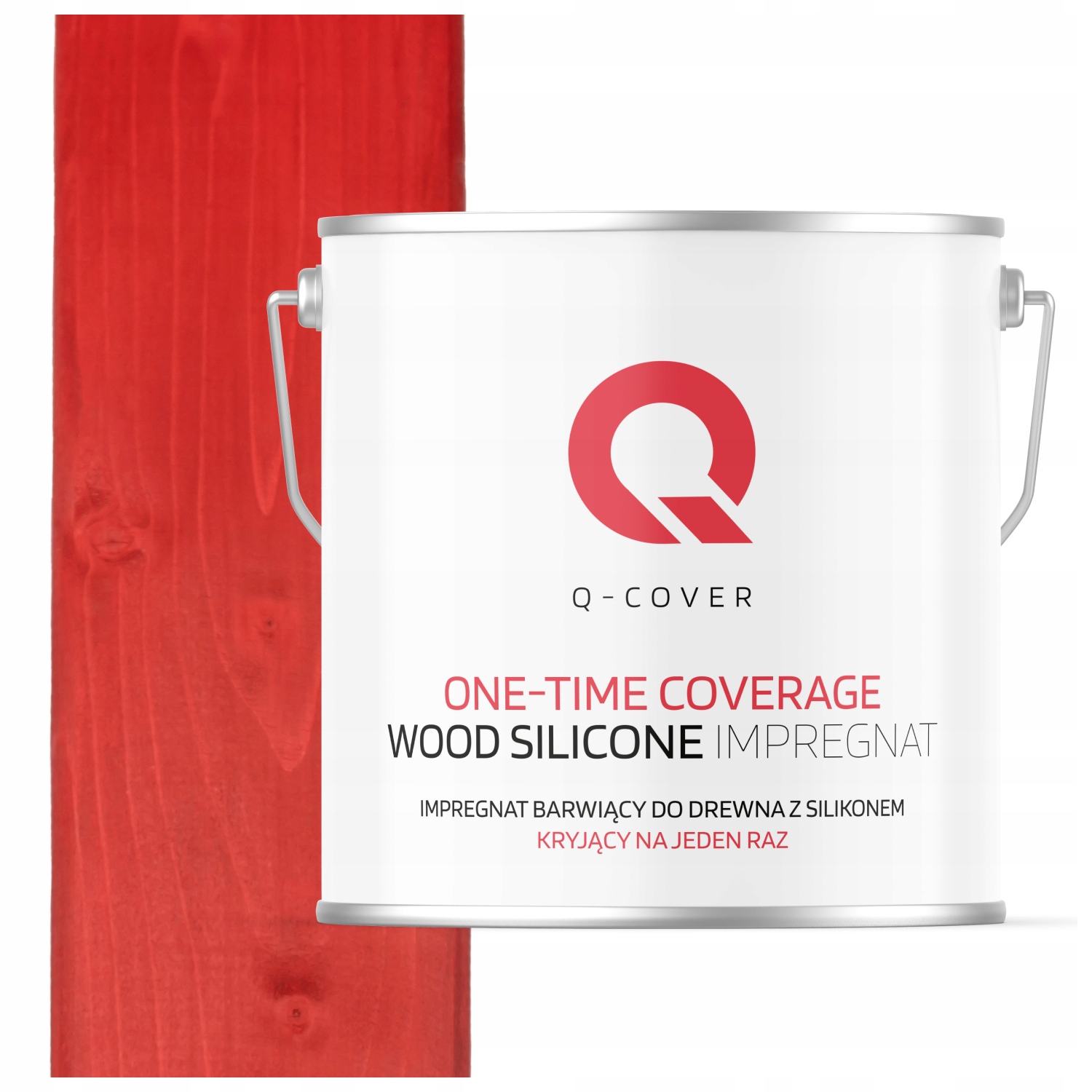 Impregnácia Na Drevo Kryjúca Na Jedenkrát Extra Farba Uv Červená 5 L