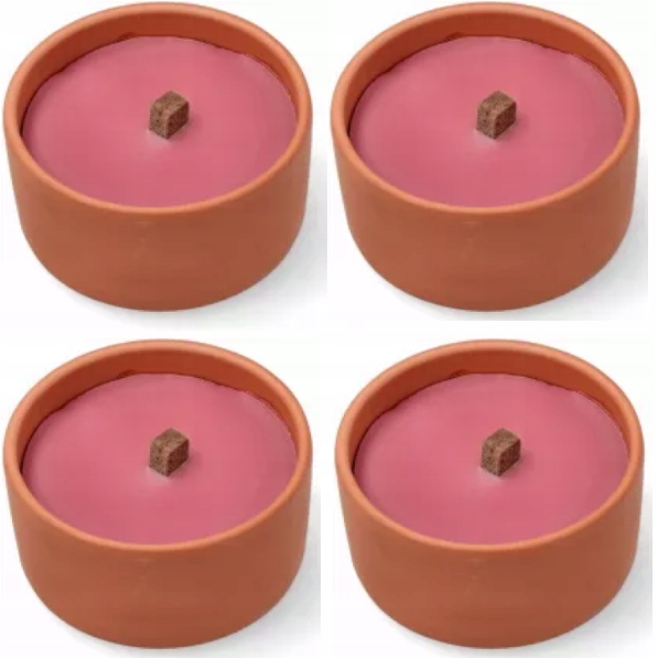 4x Znicz OTWARTY GLINIANY CERAMICZNY SZTORMIAK