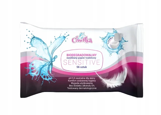 

Chwilka Nawilżany papier toaletowy, 56 sztuk