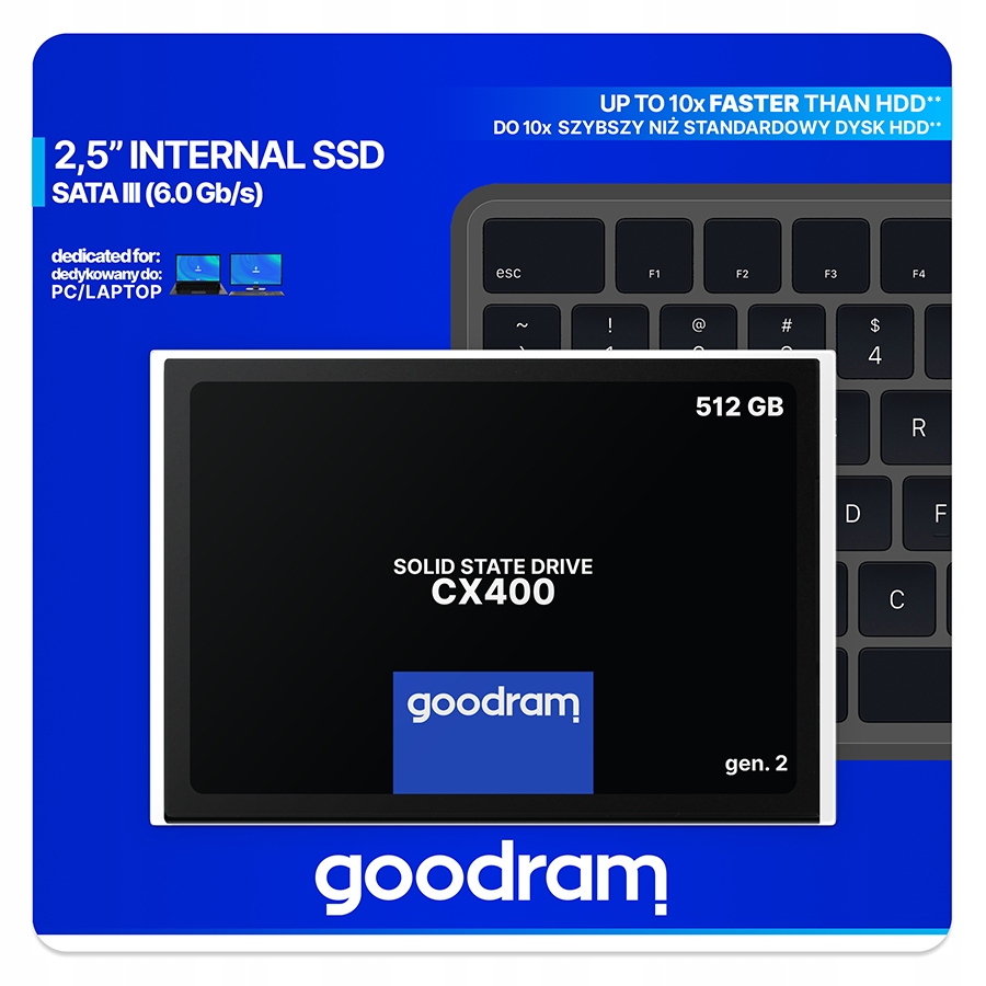 

Ssd Goodram CX400 G2 512GB 550/500MB/s SATA3 Tlc