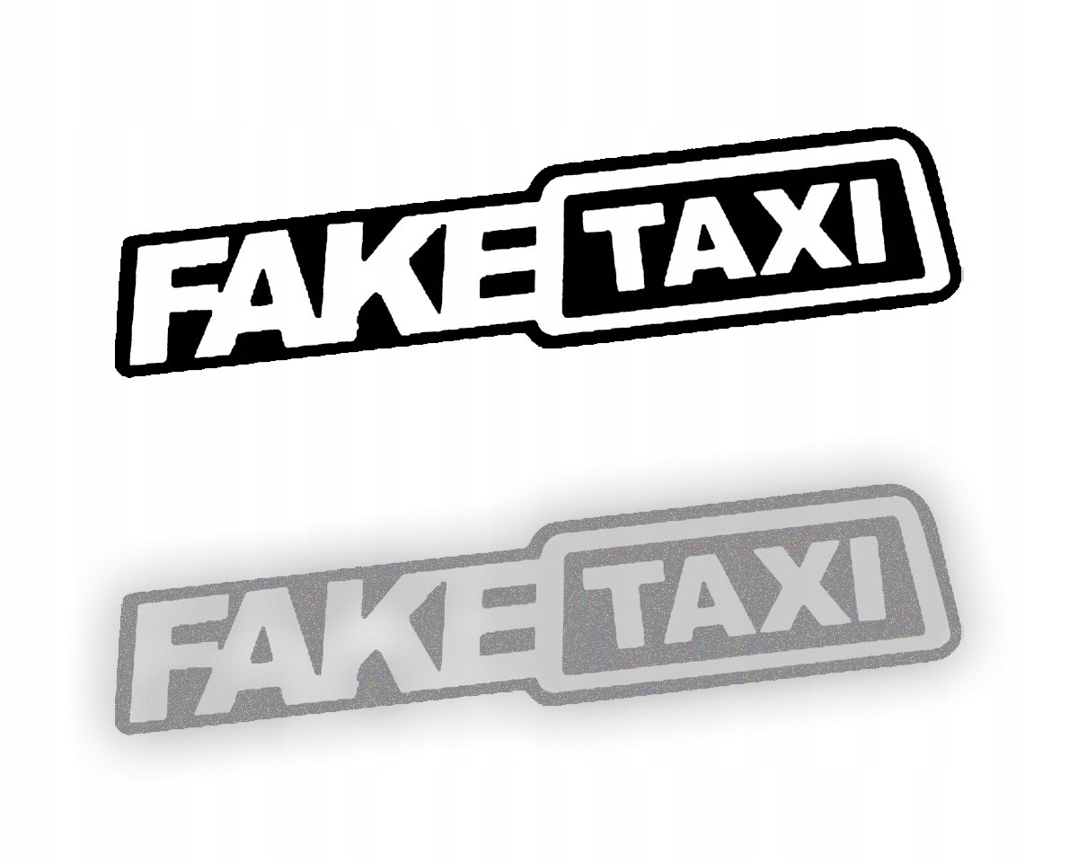 Naklejka Wlepka *FAKE TAXI* na samochód,Rower Taxi - ODBLASKOWA| HOLOGRAM