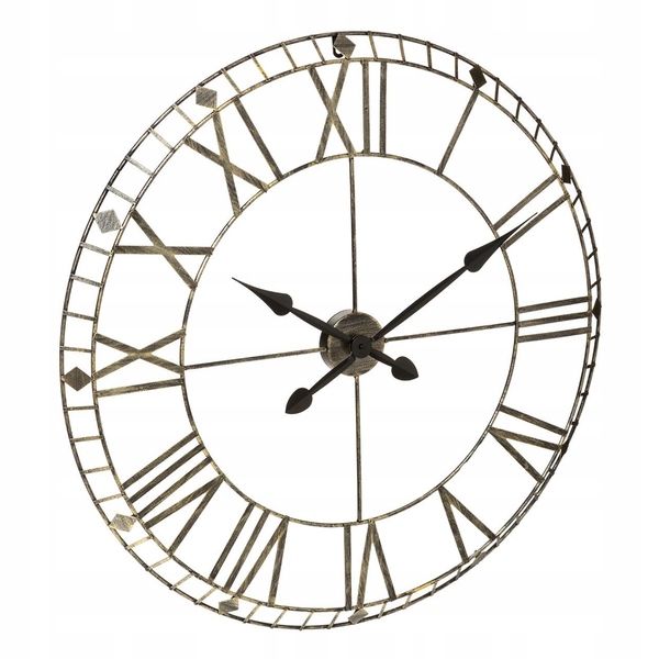 Nástenné kovové hodiny Atmosphera Vintage 3819, tmavošedá 77cm