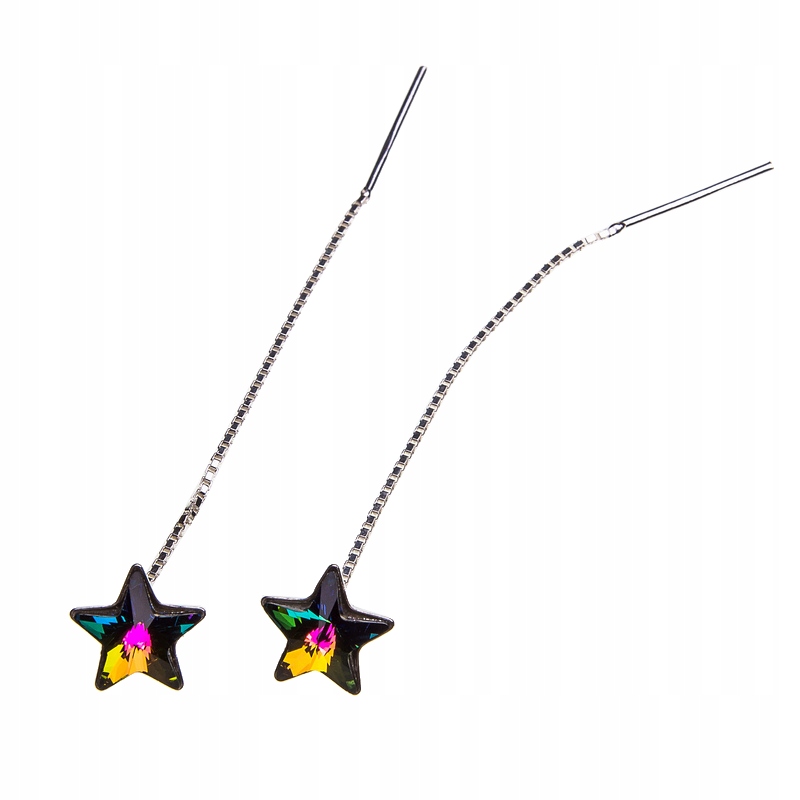 Stříbrné náušnice s kr. Swarovski Hvězdičky 10 mm VM