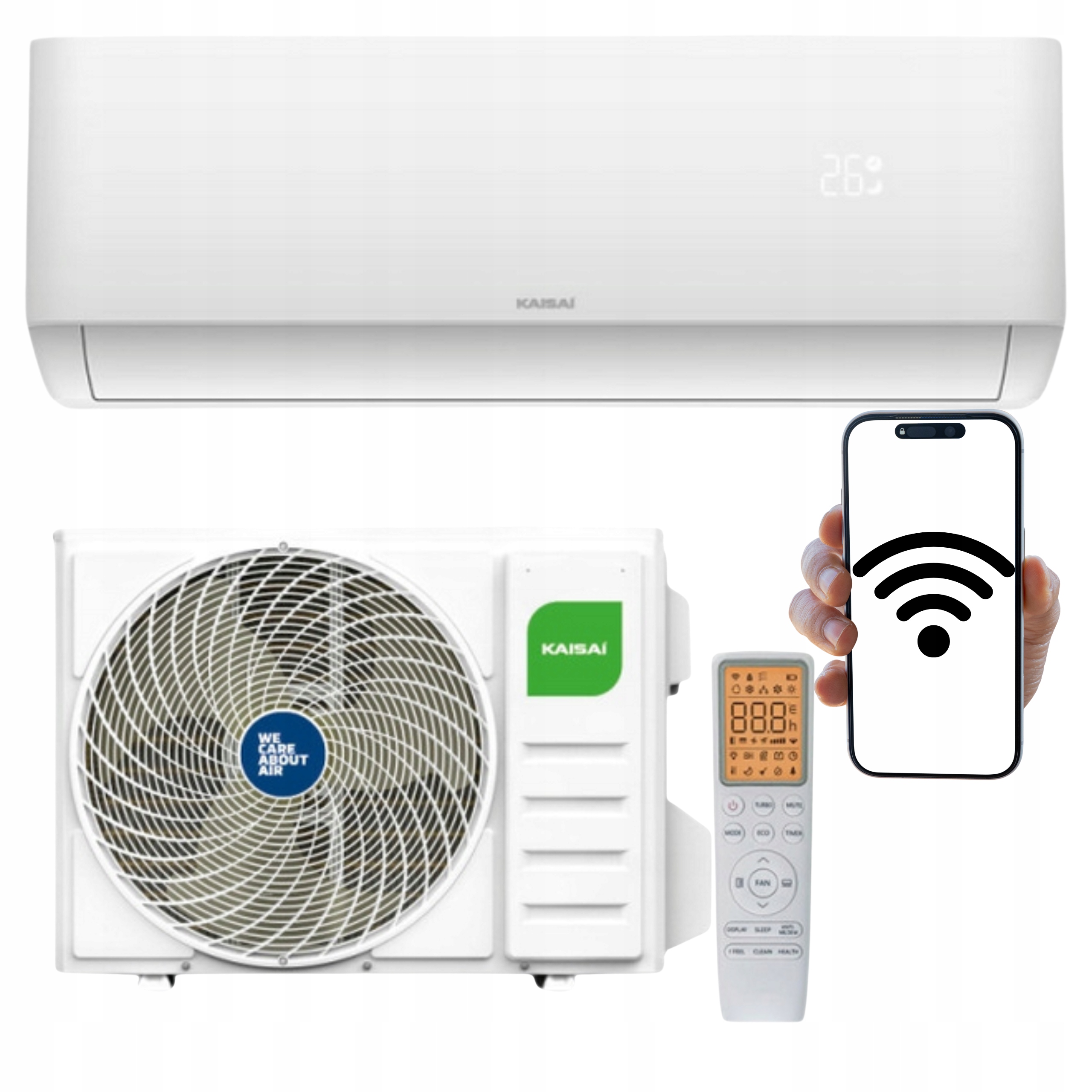 Nástenný klimatizátor Kaisai Pro Heat+ 3,5 kW s Funkciou Ohrievania Eev Hepa Wifi