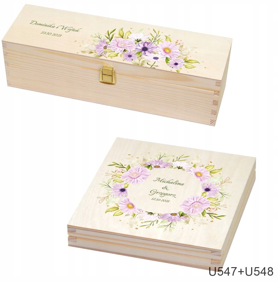 

Pamiątka ślubu na pieniądze +pudełko na wino Eko