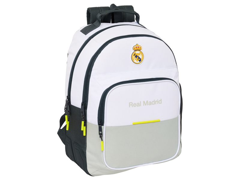 Real Madryt 3 Komorowy Duży Plecak Szkolny 42 CM Sezon 25/26 White-grey