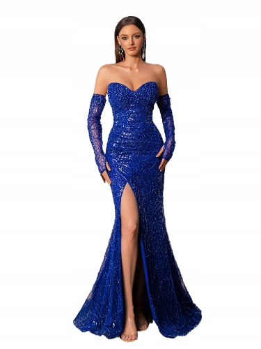 Shein Šaty S Flitry A Rukavicemi L 1EL