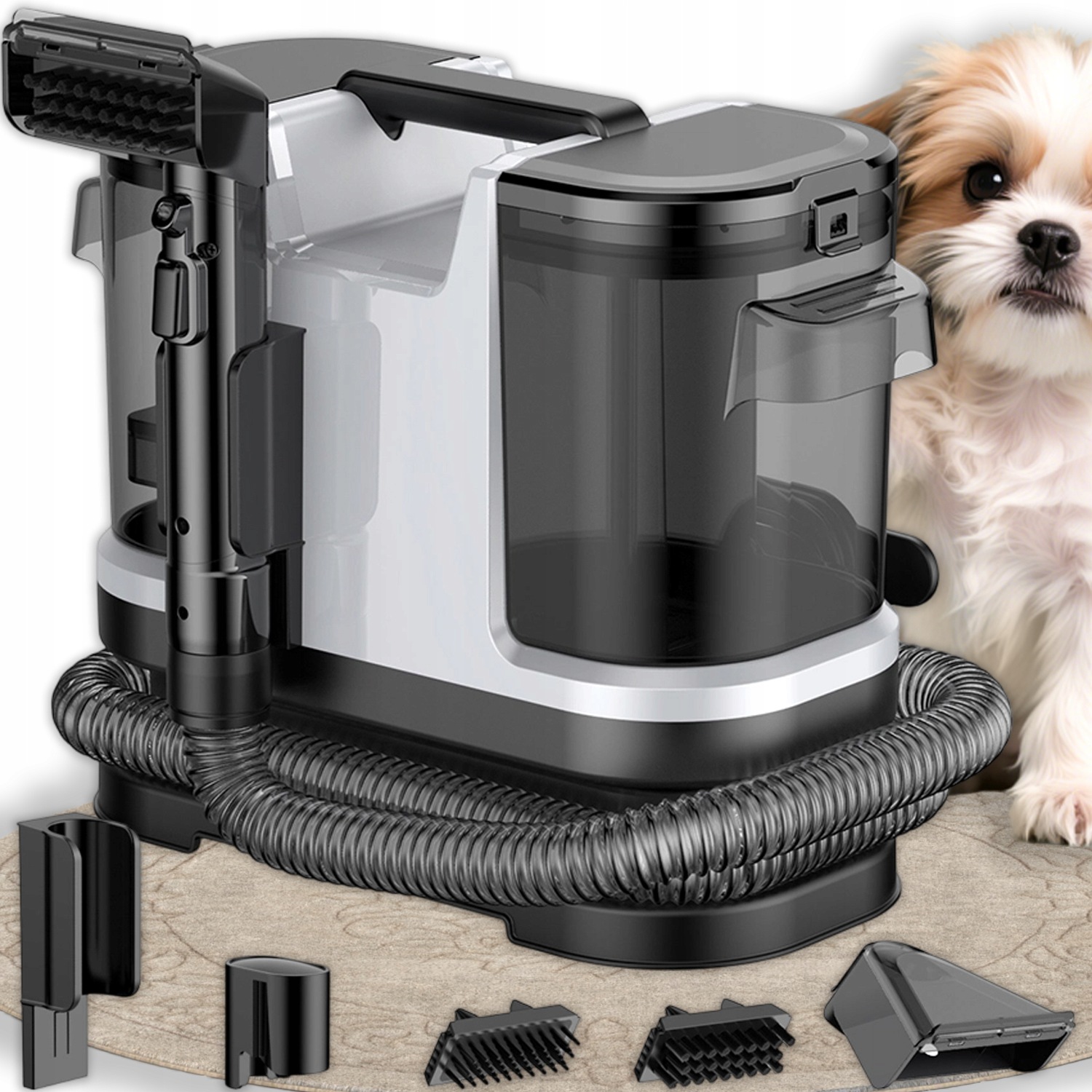 Silná Myčka Na Mokro I Sucho Pro Drhnutí Koberců A Pohovek 600W 18KPA 1.8 L