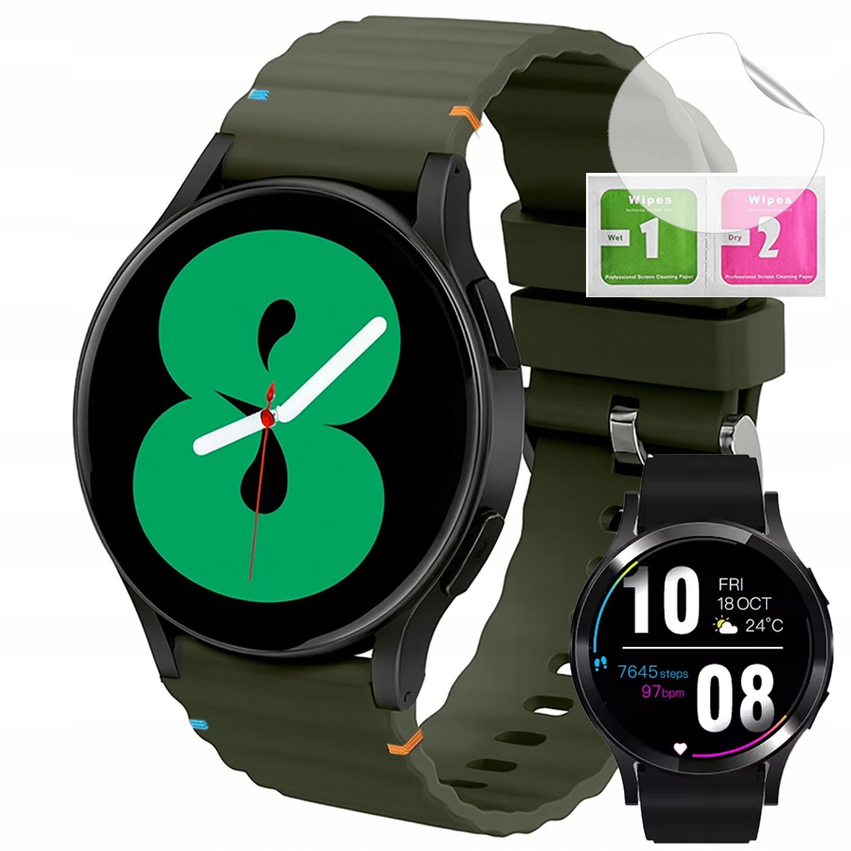 Hodinky Chytré Hodinky – 2 řemínky Hovory, Pulzní Oxymetr, Sport, Polské Menu