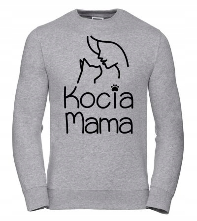 Dámská Mikina Cat Mom L šedá