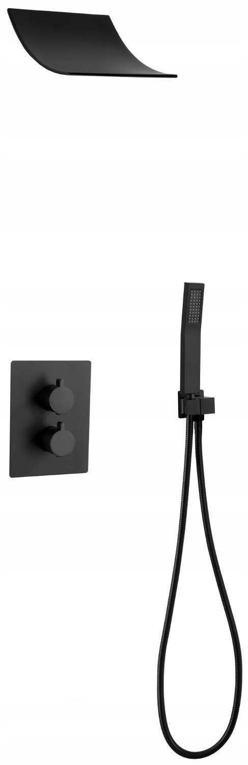 Mexen Salto podomietková sprchová sada, čierna 7604-02-70