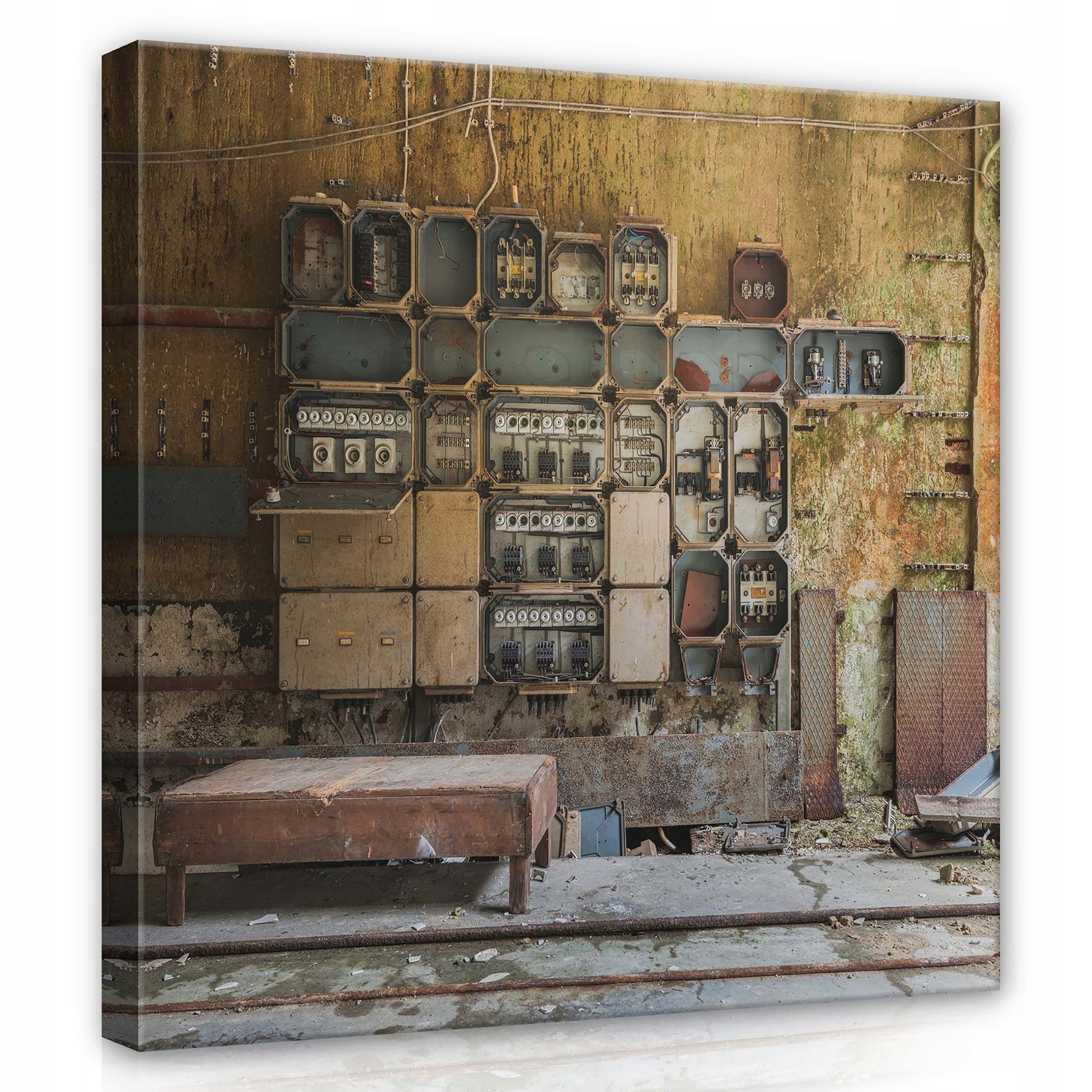 Obraz 80x80 Zanedbání Ruina Industriální Elektrický Zničený