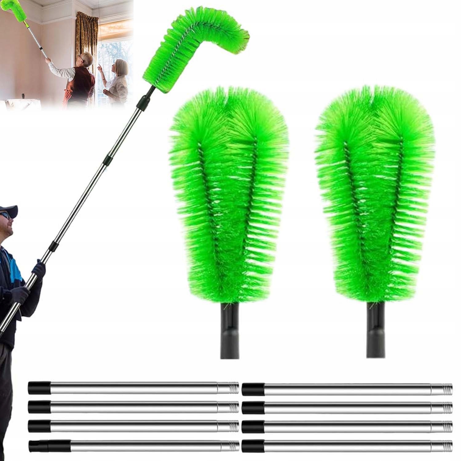 Levně Okapový Kartáč Na Odstraňování Bláta Sněhových Listů S Teleskopickou Tyčí