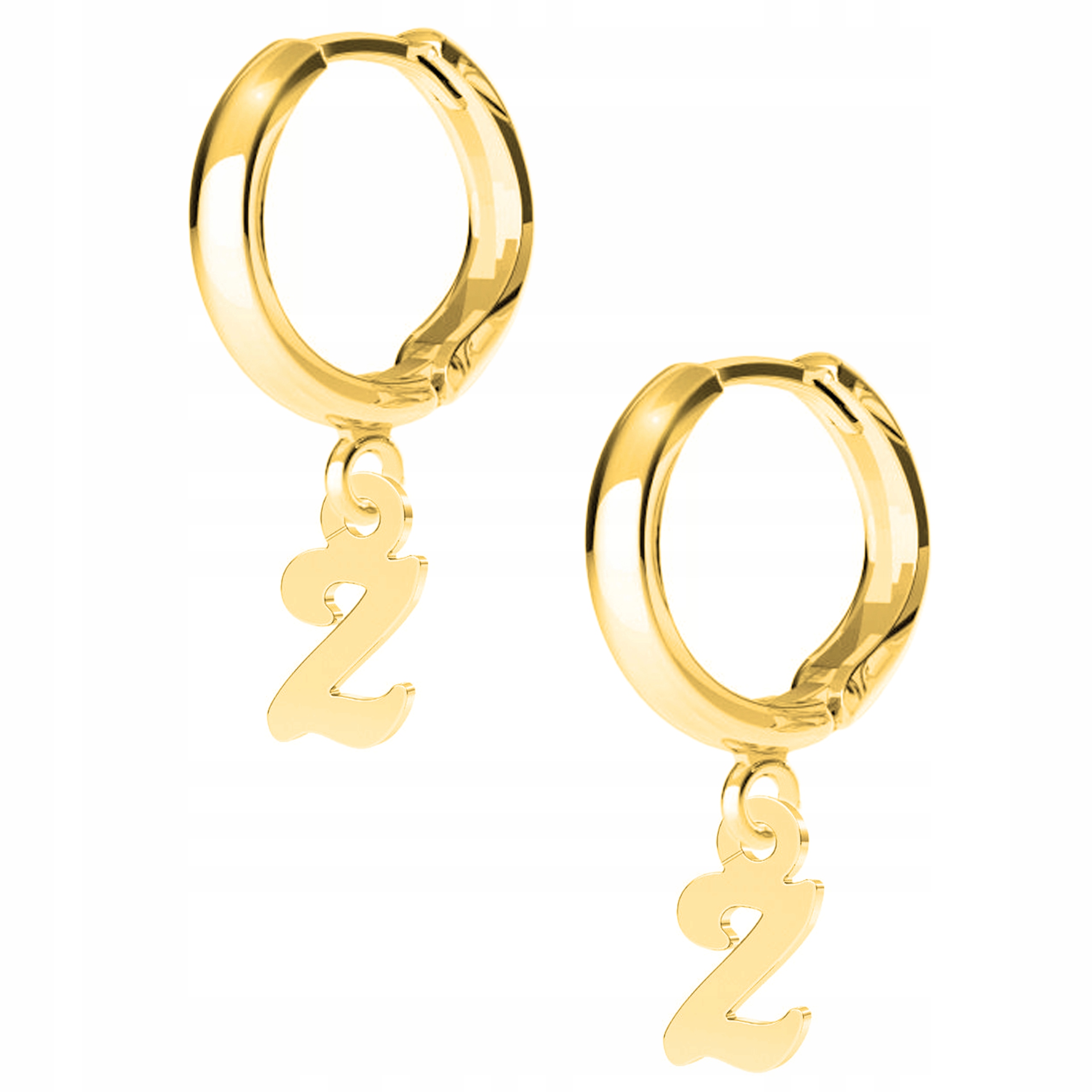 Náušnice zlaté Malé písmeno Z 925