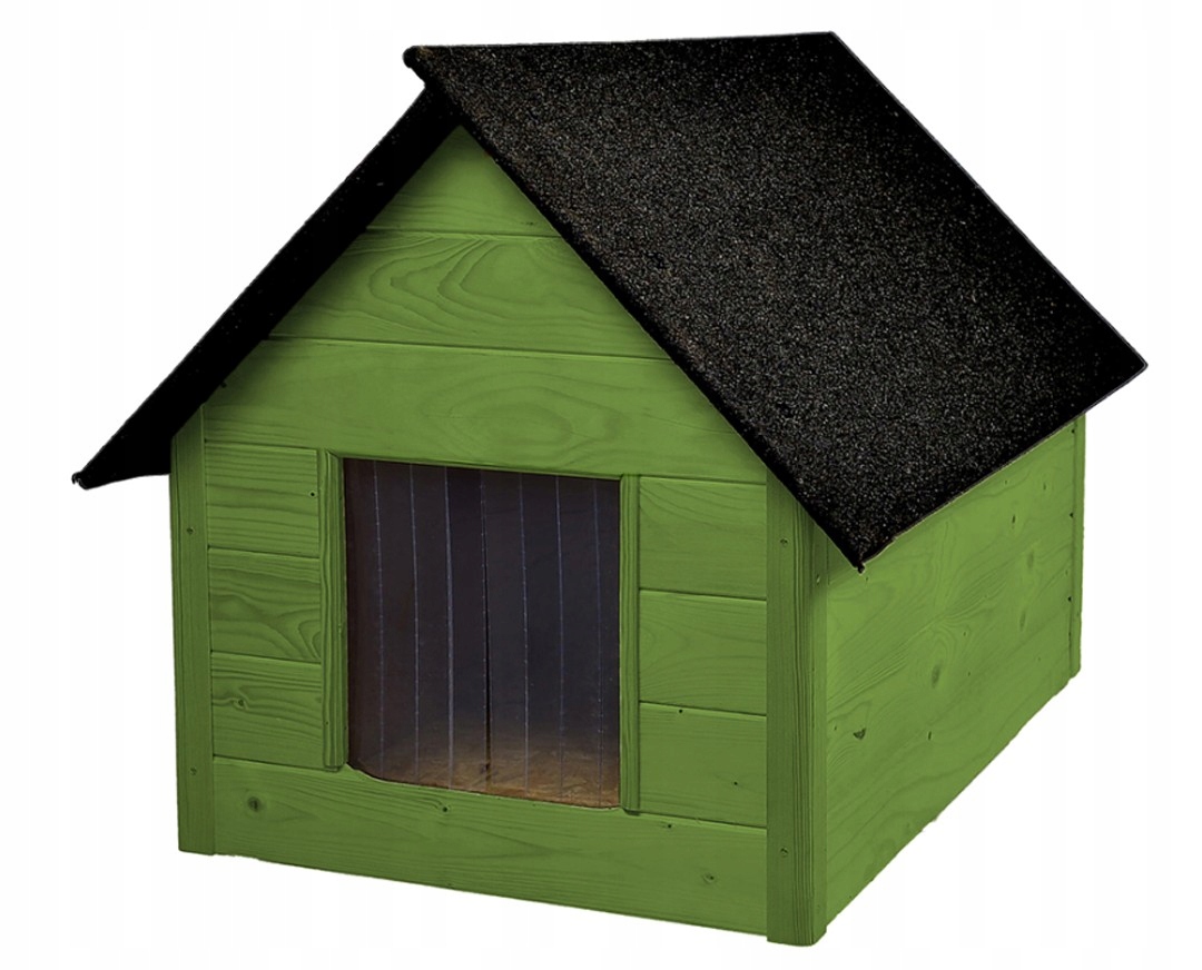 Bouda Pro Psa Kočku Zateplená Sedlovou XL Woodok Pelíšek Zelená Barva