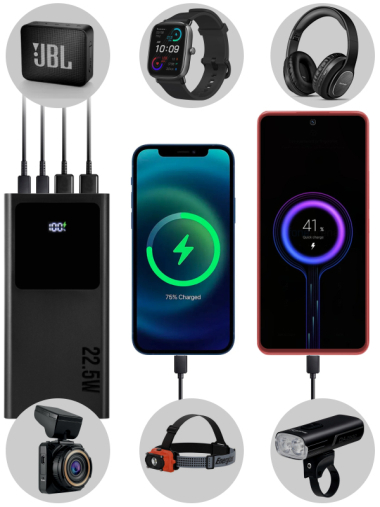 POWER BANK bateria przenośna 20000 do telefonu Huawei Ascend Y540 Złącza USB typ A USB typ C microUSB