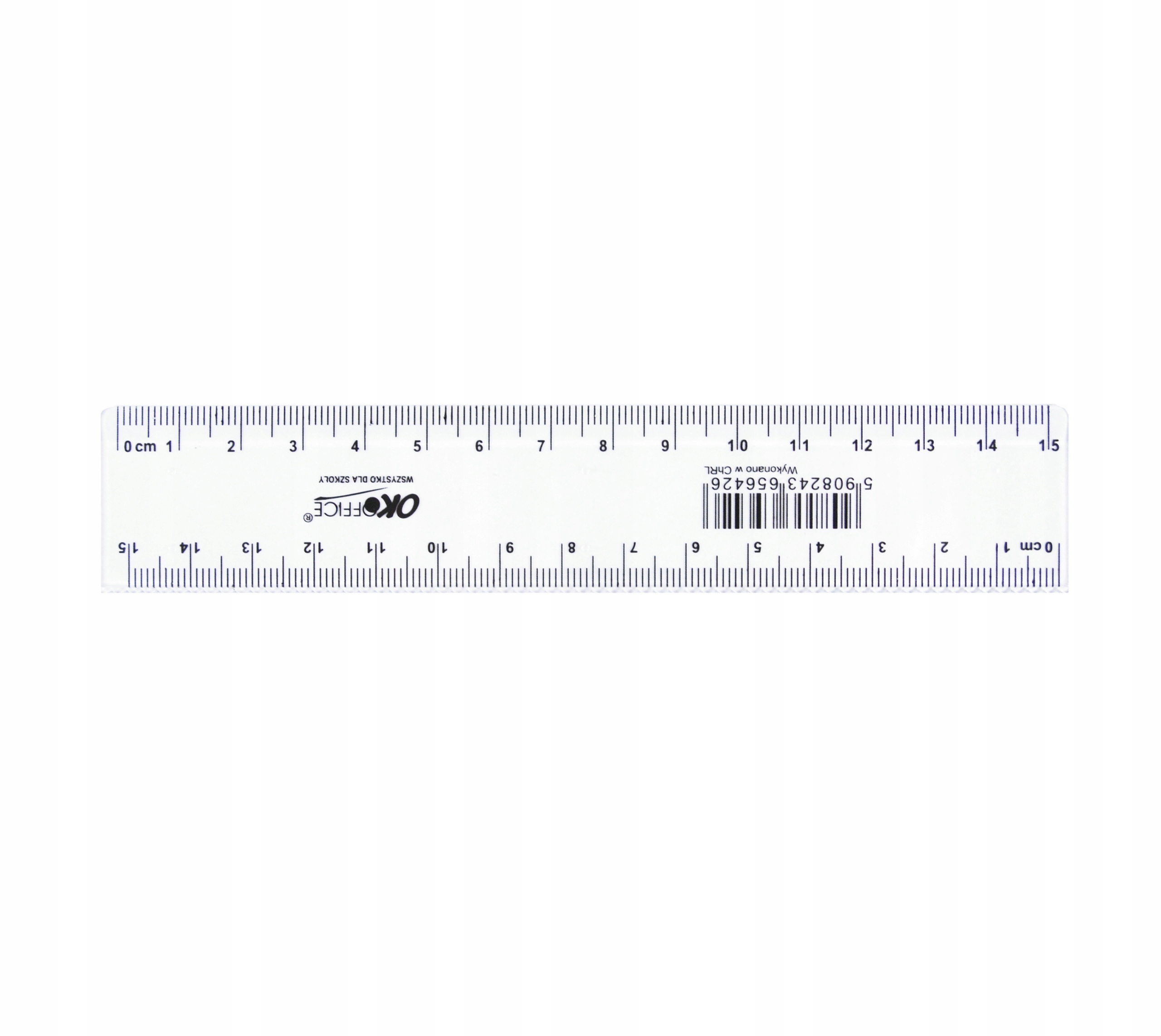

Linijka plastikowa 15 cm OkOffice