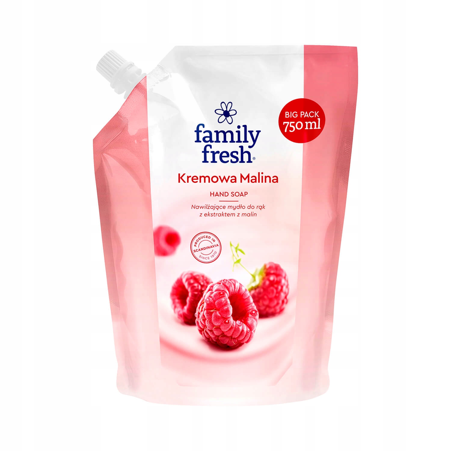 

Family Fresh mydło do rąk Kremowa Malina Refill
