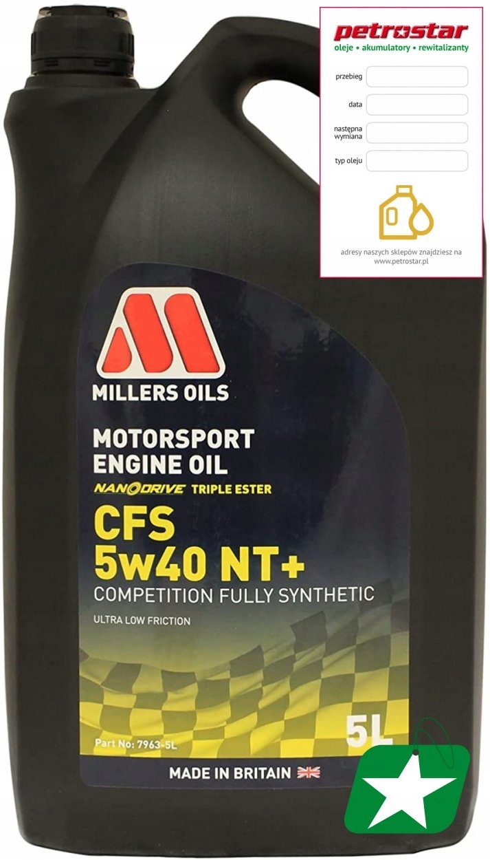 MILLERS NANODRIVE CFS NT PLUS 5W40 5L