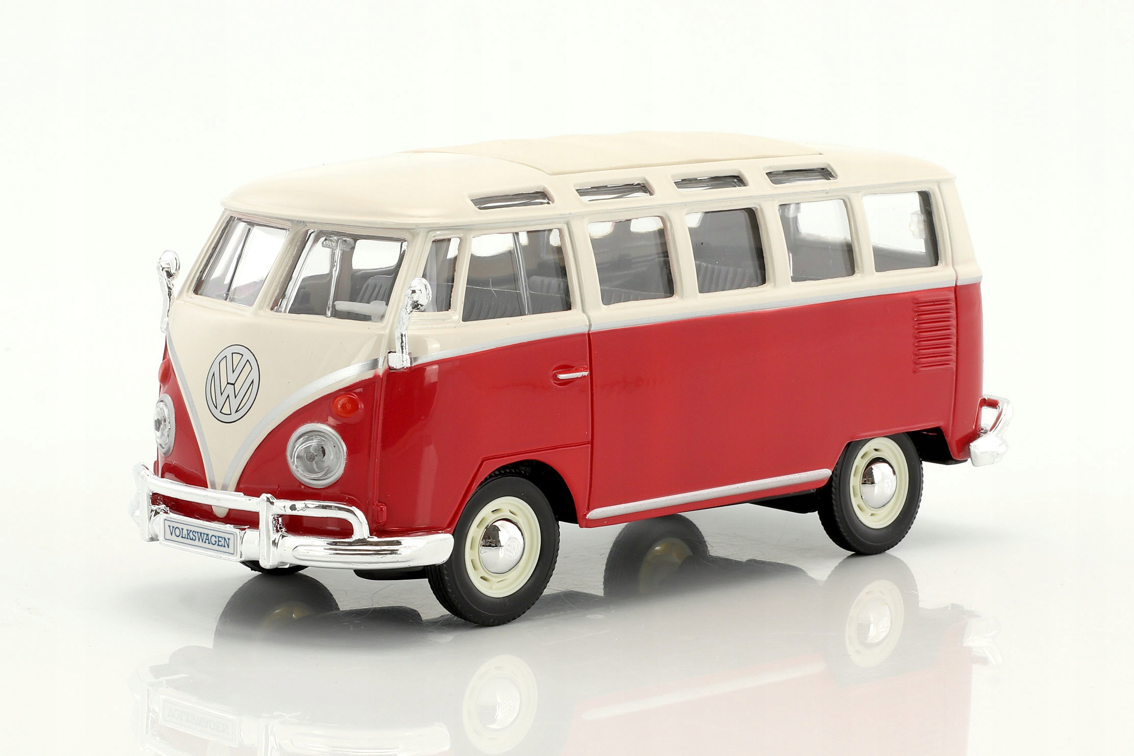 Volkswagen Vw T1 Van Samba Bus 1961 Červený Maisto 1:25 1/25 31956 Model