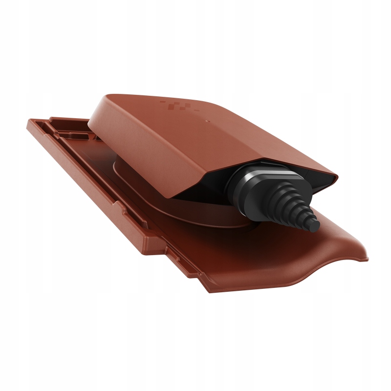 Solární střešní průchod solárních kabelů Braas Rubín 9V Kaštanový