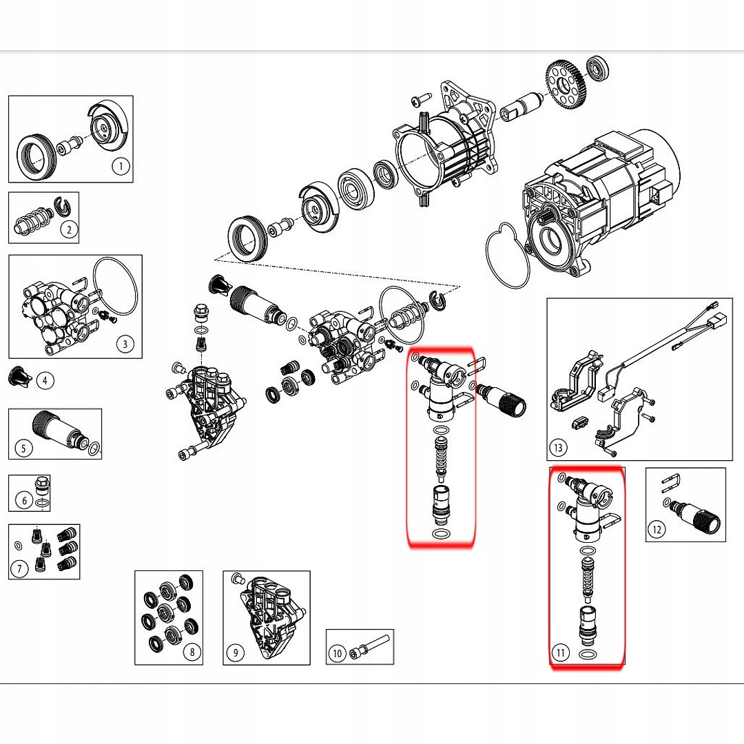 Zawór Start / Stop Nilfisk C135 C130 C125 C120 nowy typ 128501510 króciec Typ zestaw osprzętu
