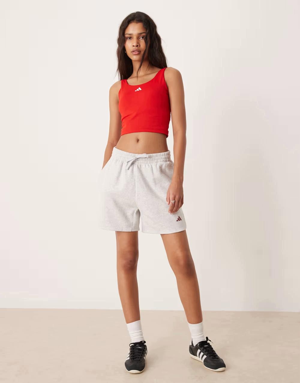 Adidas Czerwony Top Sportowy Logo KR0402 B25__M