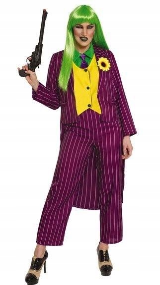 Kostým Paní Joker Bláznivě Fialový Halloween L