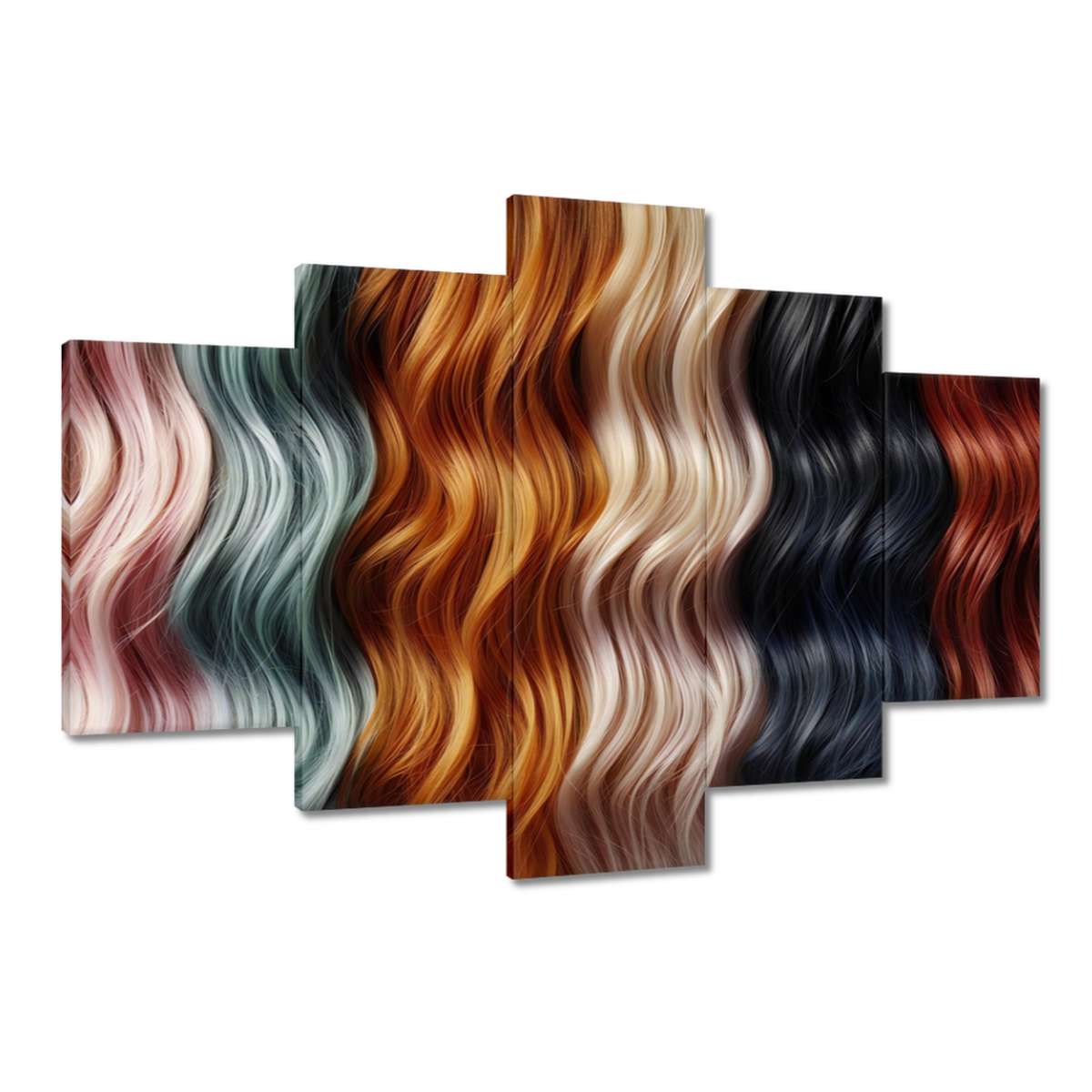 Obrazy 120x80 Vlasy různé barvy Kadeřnictví
