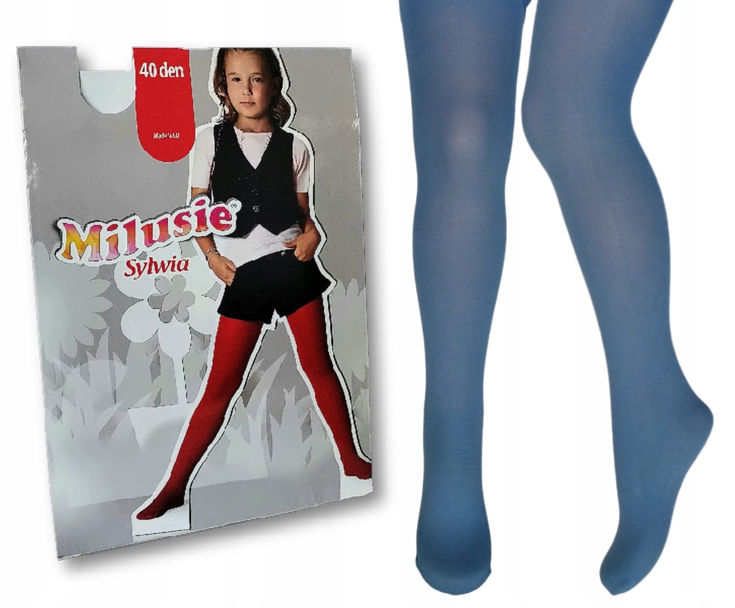 

Niebieskie (jeans) Rajstopy 40 Den Polskie 116/122