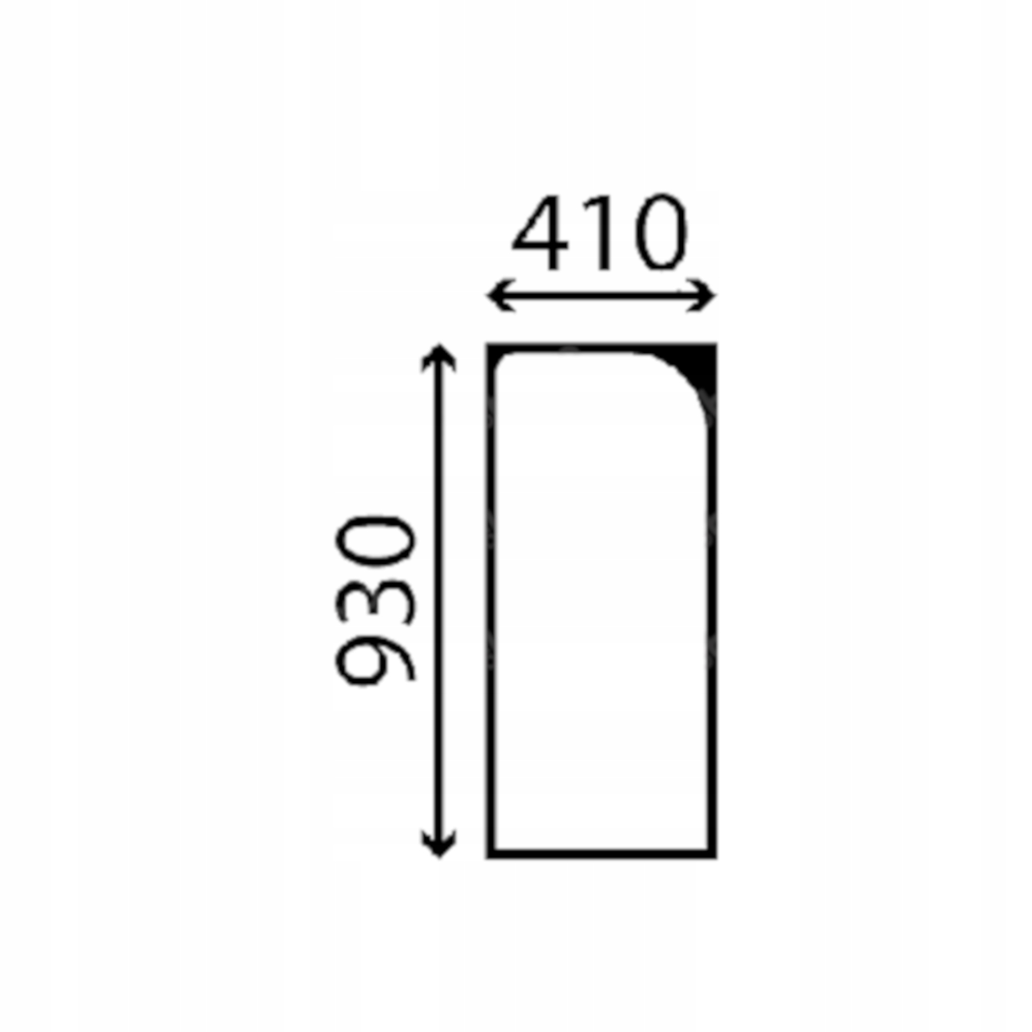 sklo Yanmar boční levé 112800