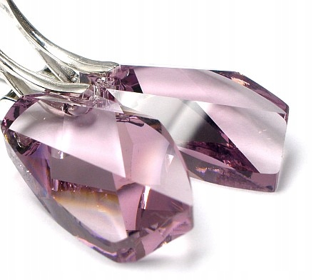 Křišťálové Náušnice Avant-Garde Certifikát Stříbro