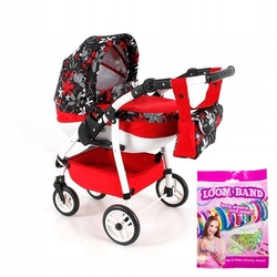 Wózek Lalkowy dla lalek ADBOR LILY SPORT + GRATIS Zestaw LOOM BAND Ls-18