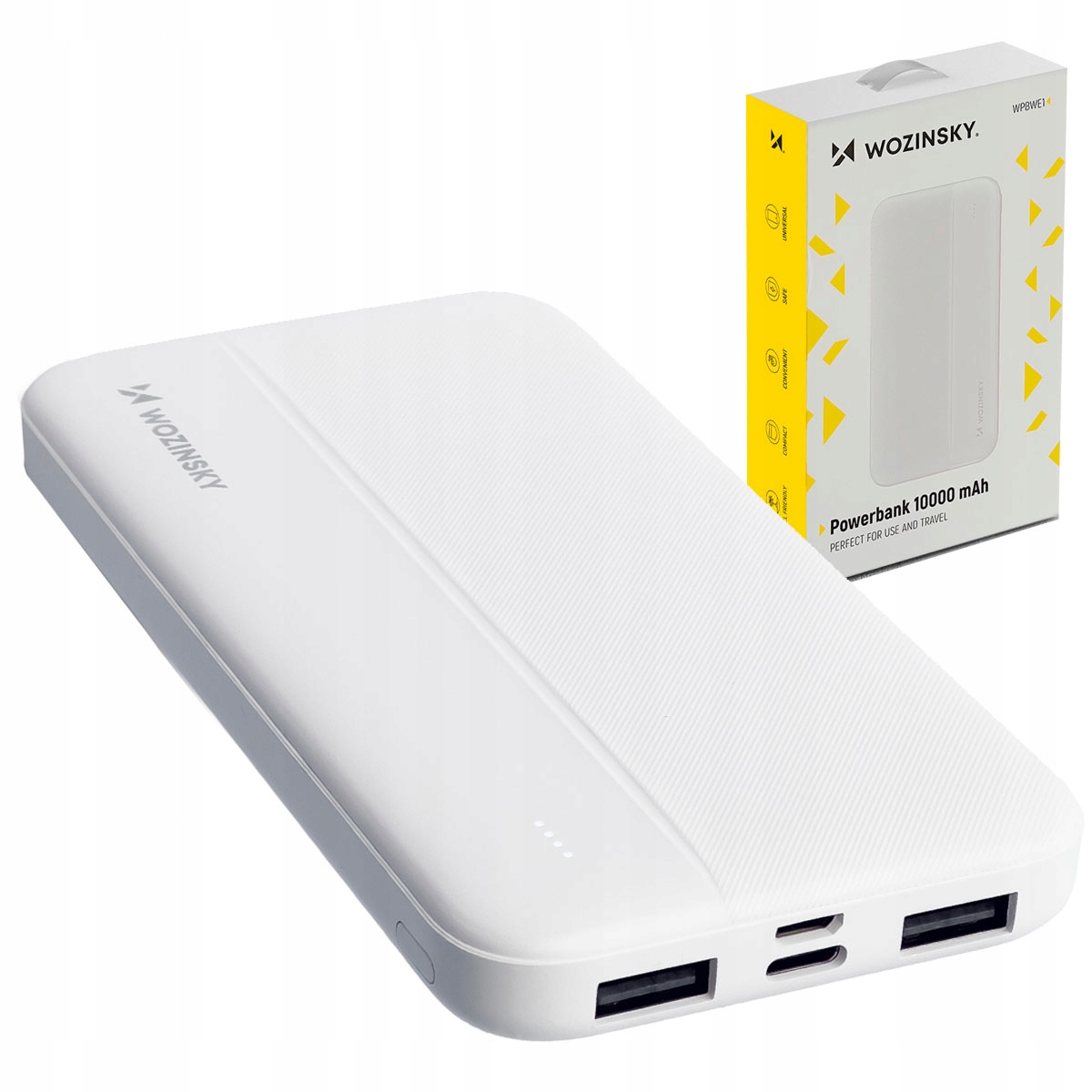 

Power Bank Mały Lekki Do Kieszeni 10000mAh Usb