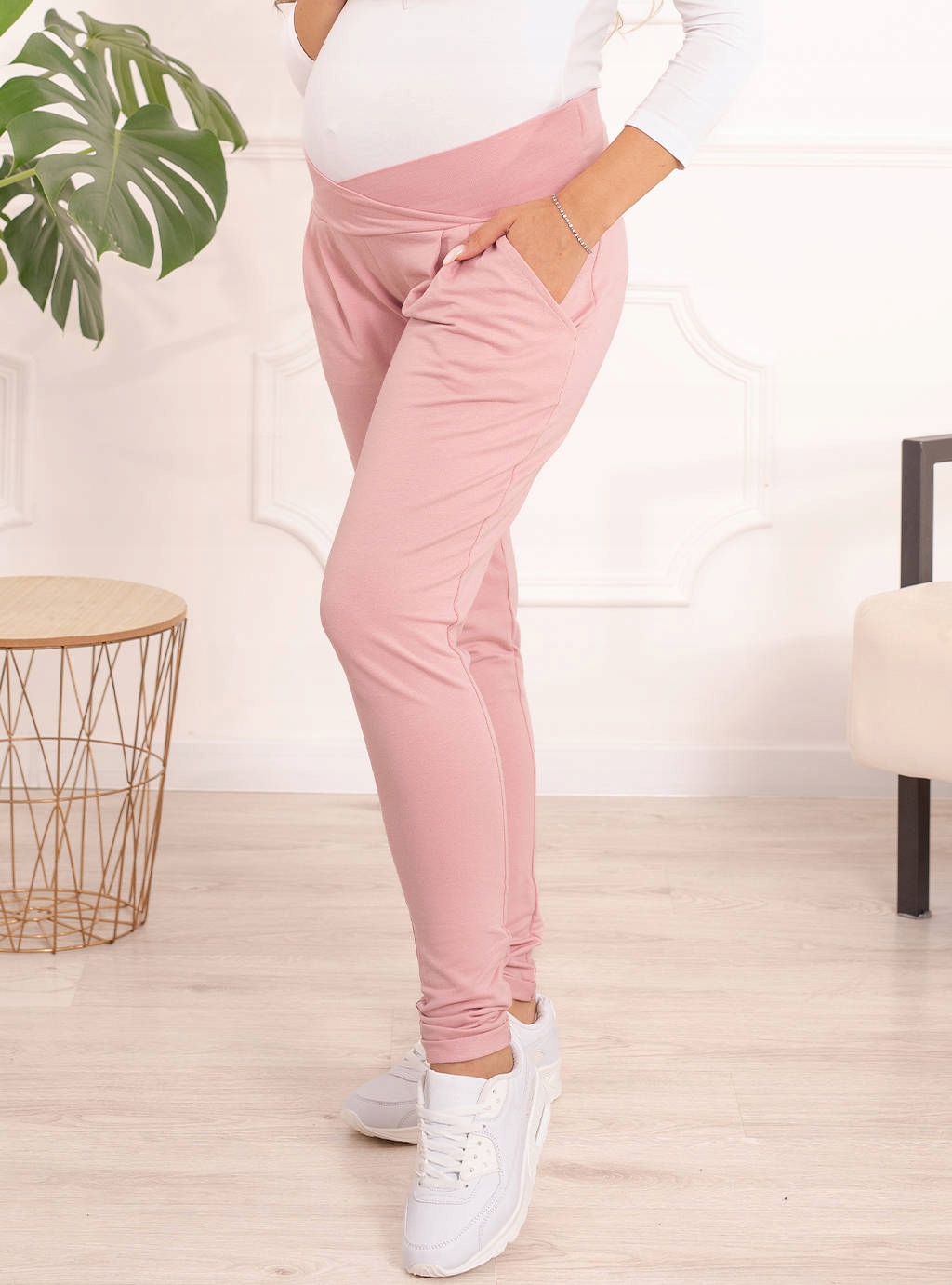 SPODNIE DAMSKIE CIĄŻOWE CYGARETKI Z DZIANINY M Rozmiar M