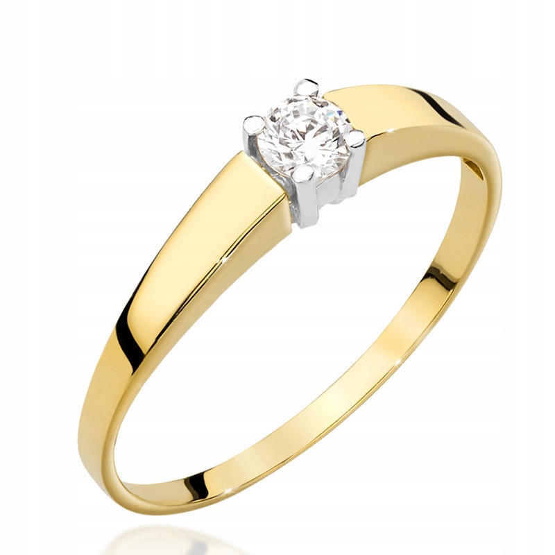 

Zaręczynowy Pierścionek Złoty Z Brylantem 0,25ct