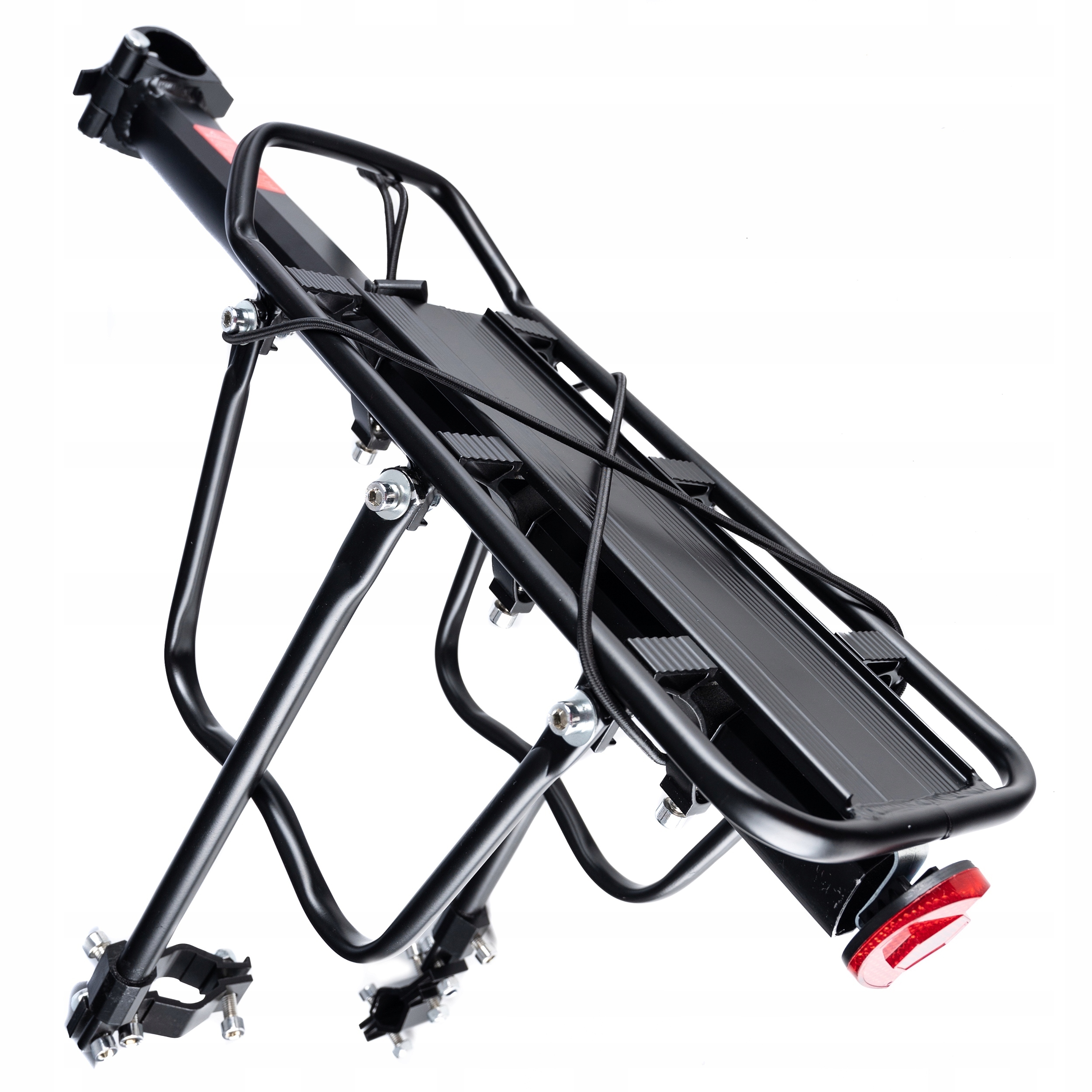 Bagażnik Rowerowy Wzmacniany Tylny pod Sakwy Regulowany Udźwig do 50kg Materiał dominujący aluminium