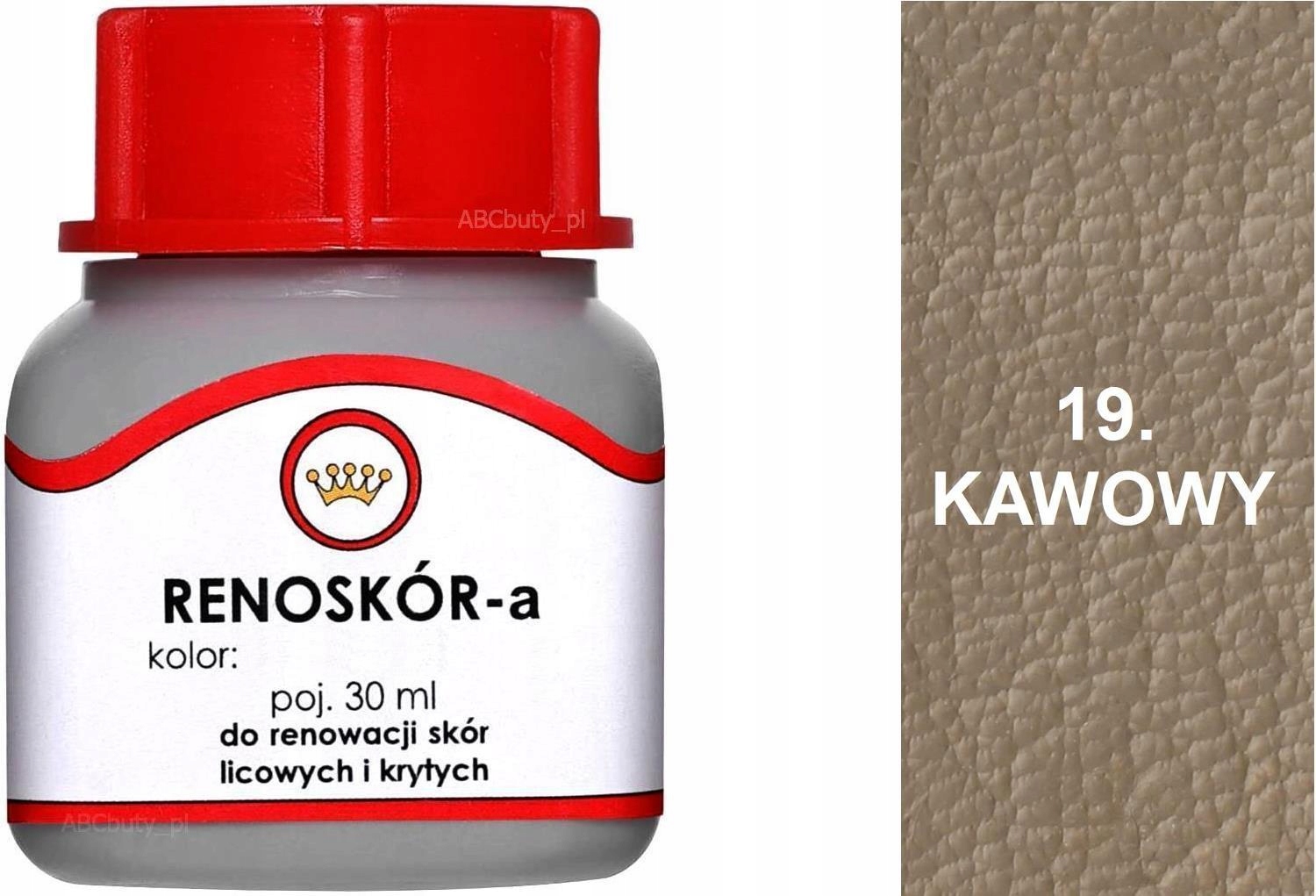 G10-01 KAWOWY 19 RENOSKÓR FARBA DO BUTÓW WILBRA DO SKÓRY LICOWEJ LAKIER 30