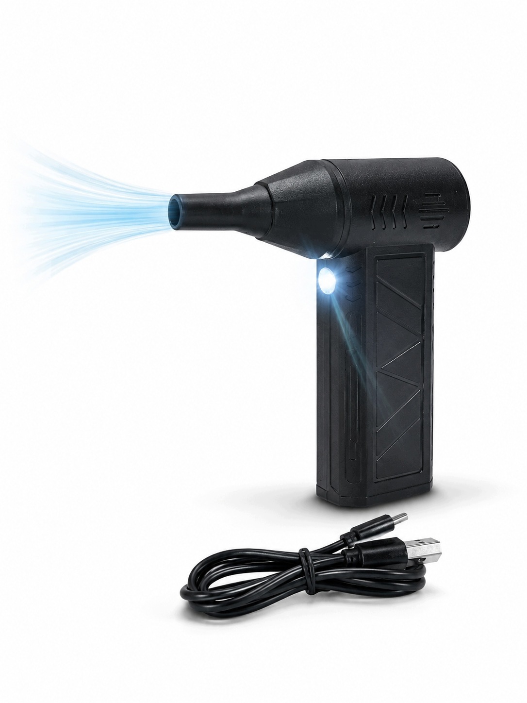 Mini akumulátorová foukač s Led světlem – 3 úrovně výkonu