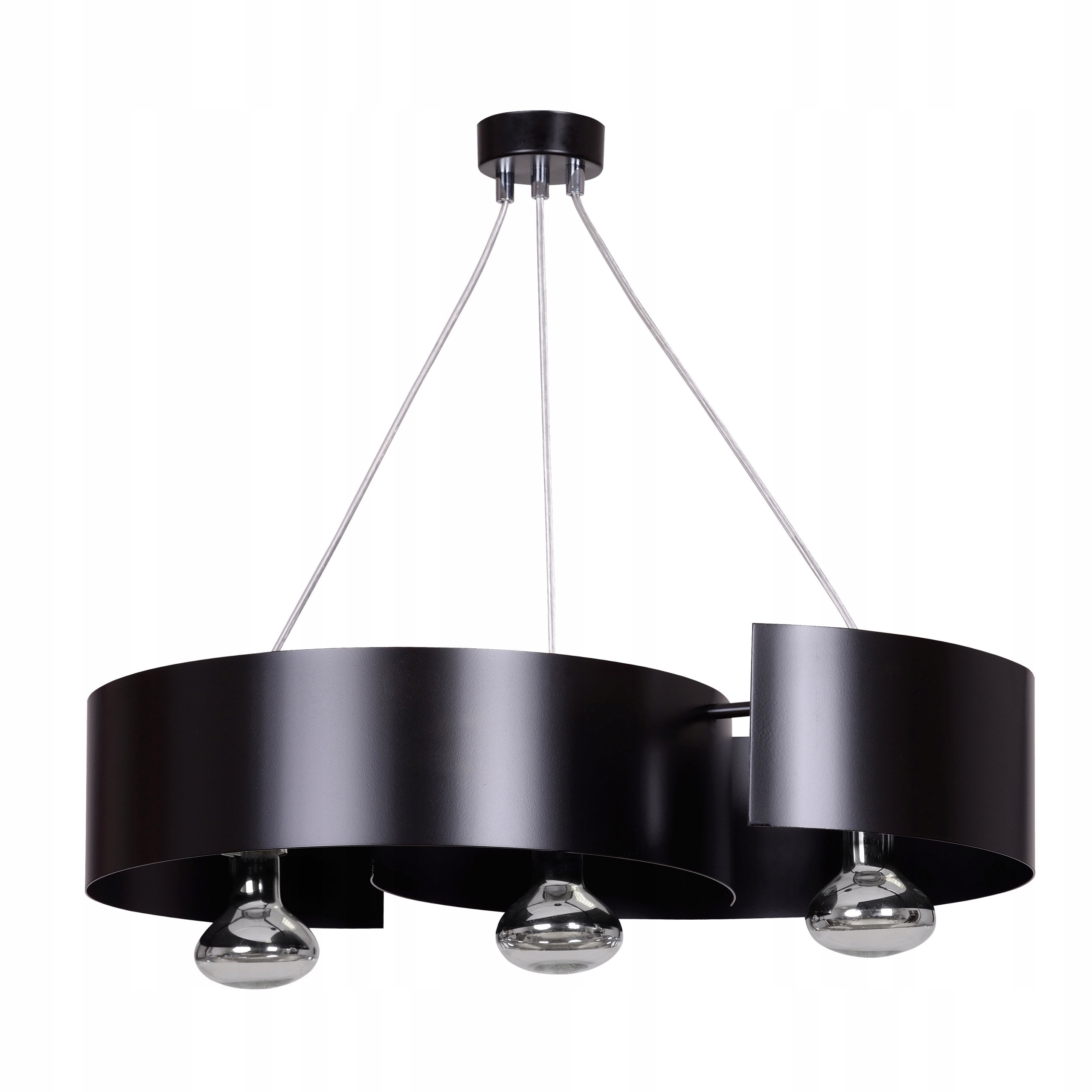 Závesná lampa Vixon 3 čierny kov do obývacej izby, spálne, jedálne, kuchyne, izby