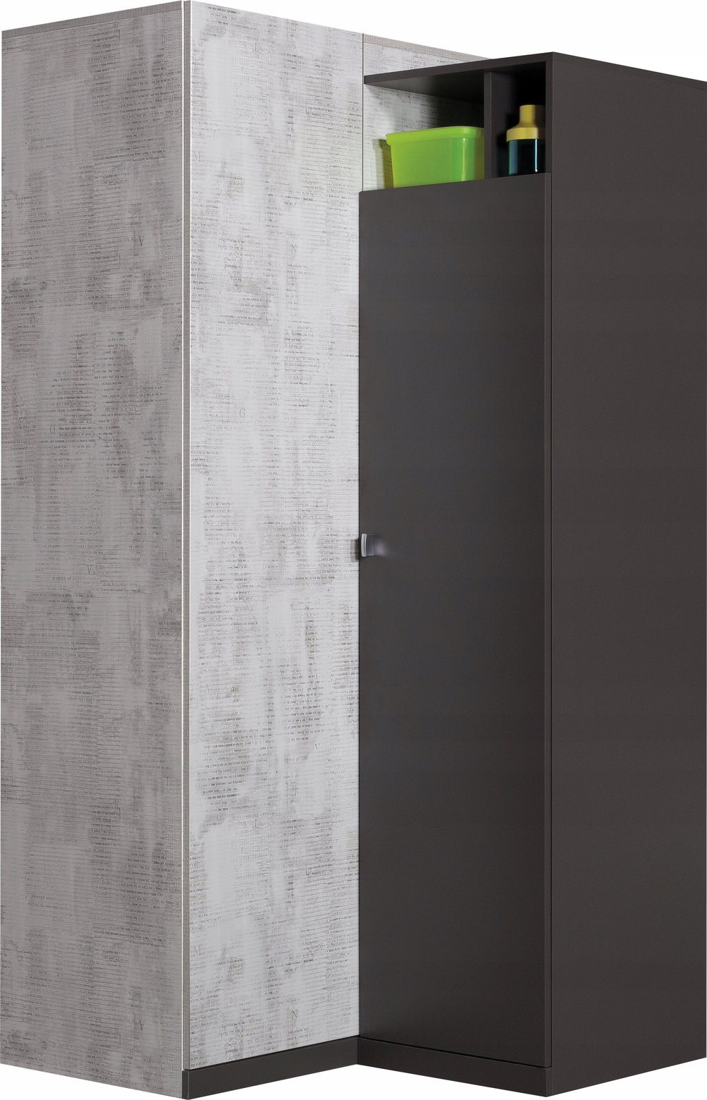 Skříň dvoudveřová Fiume 95 cm Výklopné dveře Grafit