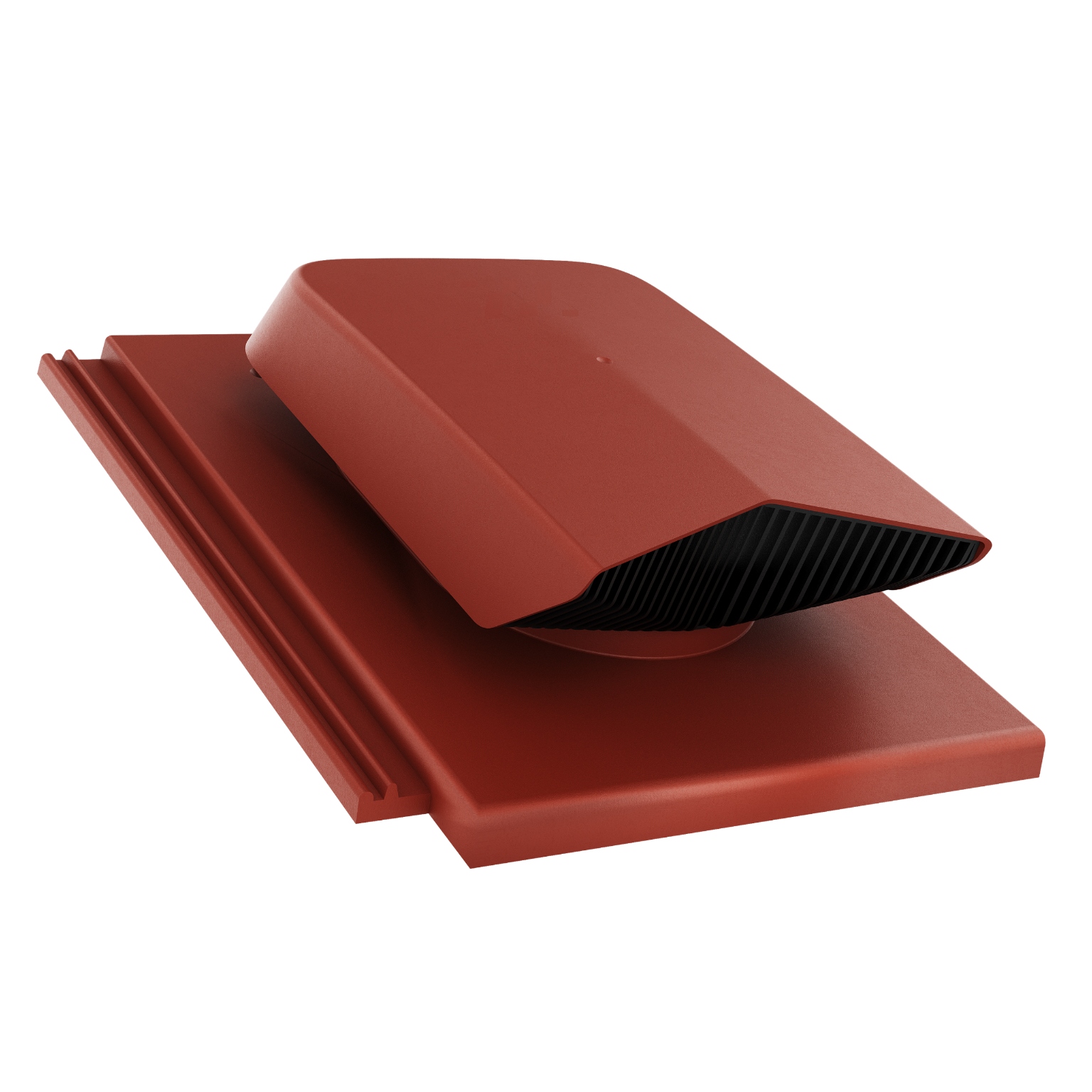 Ventilační střešní ventilátor Nelskamp Planum Tmavě Červený